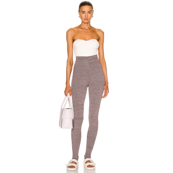 Le Ore Bandier Rimini Legging Women's High-Waisted Gray Leggings Mink Marl NWT